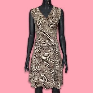 Brown Zebra Print Dress